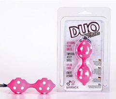 Вагинальные шарики на сцепке Duo Balls Hot Pink