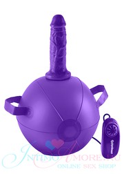 Секс-мяч Dillio® Vibrating mini sex ball™, фиолетовый, фаллос 17,5х4-4,5см