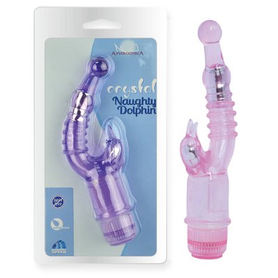 Вибратор для G-точки Naughty Dolphin, розовый, 21,5х4,2см