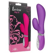 Вибратор Levina™ Big "G", фиолетовый силикон, 30 функций, 2 мотора, 18,3х3,5см