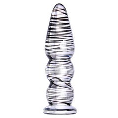 Стеклянная анальная пробка Art of glass Полночная страсть, 12,5х3,5см