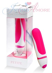 Минивибратор Vibe Therapy® Petite, 7 режимов, бело-розовый, 8,8х2,2см