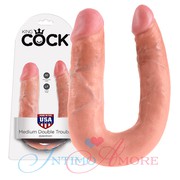 Фаллоc для двойного проникновения King cock® U-shaped medium double, 16,5х3/3,3см