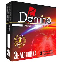 Презервативы Domino Земляника, 1уп/3шт