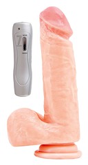 Вибратор RealStick-101, 7 режимов, телесный, 19х4,7см