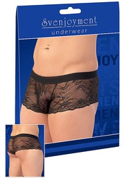 Мужские трусы-боксеры Svenjoyment Pants из тонкого кружева, черные, S(44-46р.)