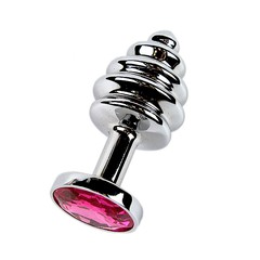 Анальная пробка Small Silver рубиновый SM605SSilver ruby