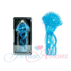 Утяжка Happy Top Tickler Cage (лассо) с закрытой головкой на половой член, голубая, 9х3см