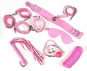 Розовый BDSM-набор Muqu, 7 предметов, искусственная кожа