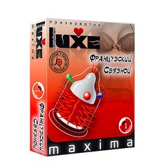 Презерватив Luxe Maxima Французский Связной в смазке 180х52, 1шт, годен до 09.24г