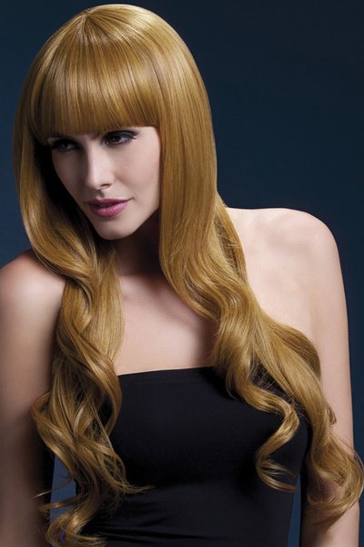 Парик Fever Yasmin auburn, long loose curls with fringe (temp до 120°C), каштаново-рыжий, 71см