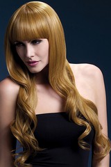 Парик Fever Yasmin auburn, long loose curls with fringe (temp до 120°C), каштаново-рыжий, 71см