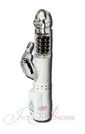 Белоснежный хай-тек ротатор с кристаллами "rabbit sensation white edition", 24х3,5см