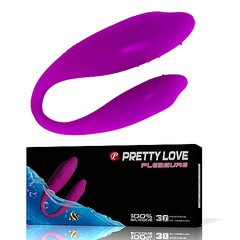 Вибратор для двоих Pretty Love Pleasure double dolphin (аналог We-Vibe), 30 реж., аккумулятор, 9,5см