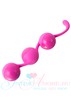Вагинальные шарики-трио Delish Balls, розовый силикон, d3,5см/102г