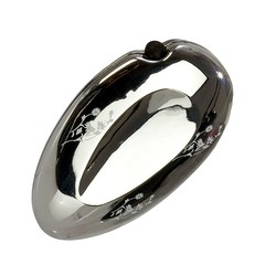Тонкий массажер-лепесток Petit Ami ™, серебристый, 8х4см