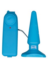 Анальная вибро-пробка Funky Vibrating Buttplug blue 10х3см