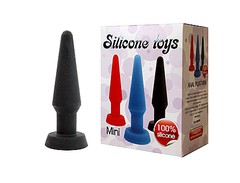 Черная анальная пробка  "Anal plug mini" из мягкого силикона, 10х2,8см