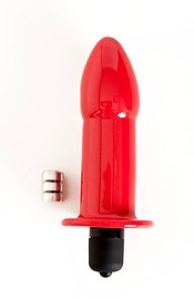 Красная вибро-втулка Toyfa Black&Red 11,4х2,8см