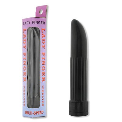 Вибратор Ladyfinger, черный, 13,5х2,5см
