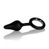 Анальная пробочка с кольцом Booty Call® Booty Tickler, черный силикон, 15х3,2