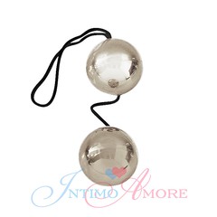 Вагинальные шарики Balls, серебристые гладкие, 3,5см/50г