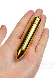 Мини-вибратор Vibrating Toys, золотистый, 9х1,7см