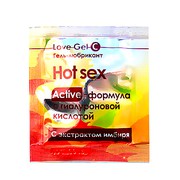 Разогревающий любрикант "LoveGel Crazy Hot Sex"-премиум с имбирем и гиалуроном, 4г