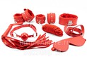Красный БДСМ набор 7 предметов, экокожа и мех
