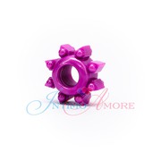 Эрекционное кольцо Super Jelly Teasing Tickler со звездочками, фиолетовое, D1,4см
