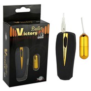 Маленькое мультискоростное виброяйцо Victory, золотистое, 4х1,6см