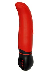 Экстрамощный и тихий G-вибратор Amor® Souta, красный силикон, 20х3-3,8см