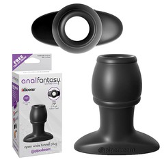 Анальная пробка Anal Fantasy Collection® (+смазки), силикон, тунель D1,9см, 7,2х3,7см