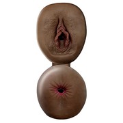 Мастурбатор Fresh Pussy and Ass, Dark из настоящего CyberSkin®, 17,8см
