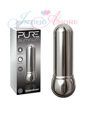 Алюминиевая вибропуля Pure Aluminium® Silver small, 3 реж, 7,5х2,3см