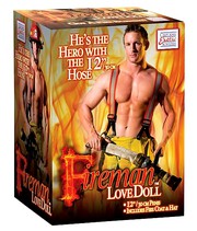 Кукла-мужчина Fireman™ Love Doll (Пожарный), плащ, шляпа, фаллос 28см.