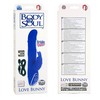 Вибратор с подзарядкой Body & Soul™ Rechargeable Love Bunny™, 3 мотора, 7 режимов, синий силикон