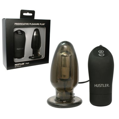 Анальная пробка Provocative pleasure plug, 4 скорости, дымчатая, 8,5х3,5см