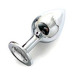 Анальная пробка с кристаллом Large Silver Diamond