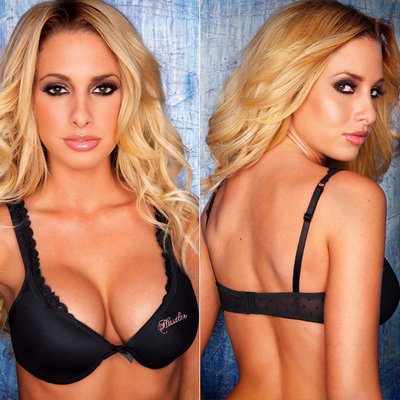 Черный бюстгальтер push-up HU6-34B