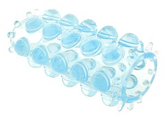 Насадка с шариками ToyJoy power stretchy sleeve blue, 6,5см