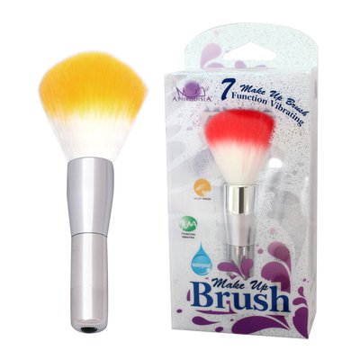 Виброкисточка Make Up Brush, желтая, 7 реж, 12,6см