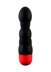 Анальный вибратор Toyfa Black&Red, 10 мощных режимов, черный, 16,5х3,6см