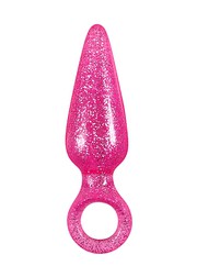 Анальная пробка Starlight Gems Booty Pops 4,75" Medium с кольцом, розовая, 11,5х3,2см