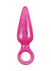 Анальная пробка Starlight Gems Booty Pops 4,75" Medium с кольцом, розовая, 11,5х3,2см