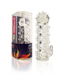 Стимулирующая удлиняющая насадка на член "Crystal sleeve", 11см
