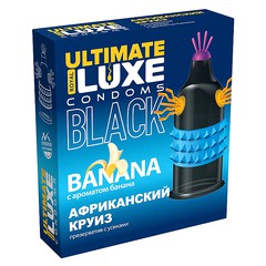Презерватив черный Luxe Ultimate Black Африканский Круиз, Banana, 180х52, 1шт, годен до 09.26г