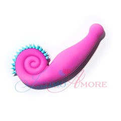 Силиконовый фаллос с шипиками для клитора Dragon lover 15,5см