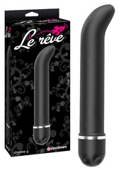 Мощный вибратор Le Reve® slimline G, матовый черный, 21х3см
