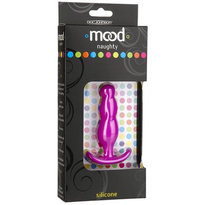 Маленькая анальная пробка Mood Naughty для ношения, розовый силикон, 8,5х2,2см